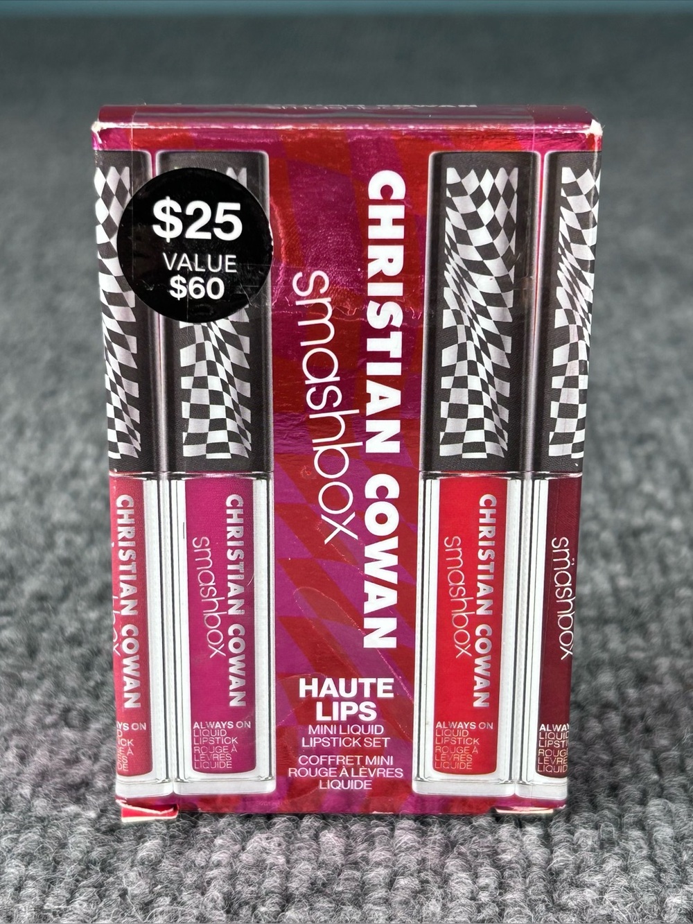 Smashbox x Christian Cowan HAUTE LIPS Mini Liquid Lipstick Set ~ 4 Shades BOLD